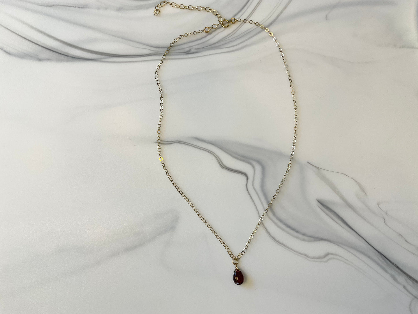 Layering Set of Garnet Necklaces with Matching Earrings