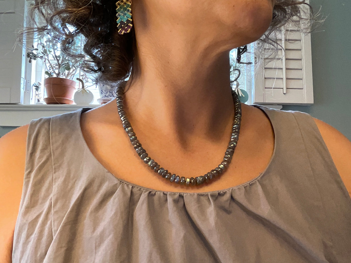 Labradorite Hand-knotted Necklace