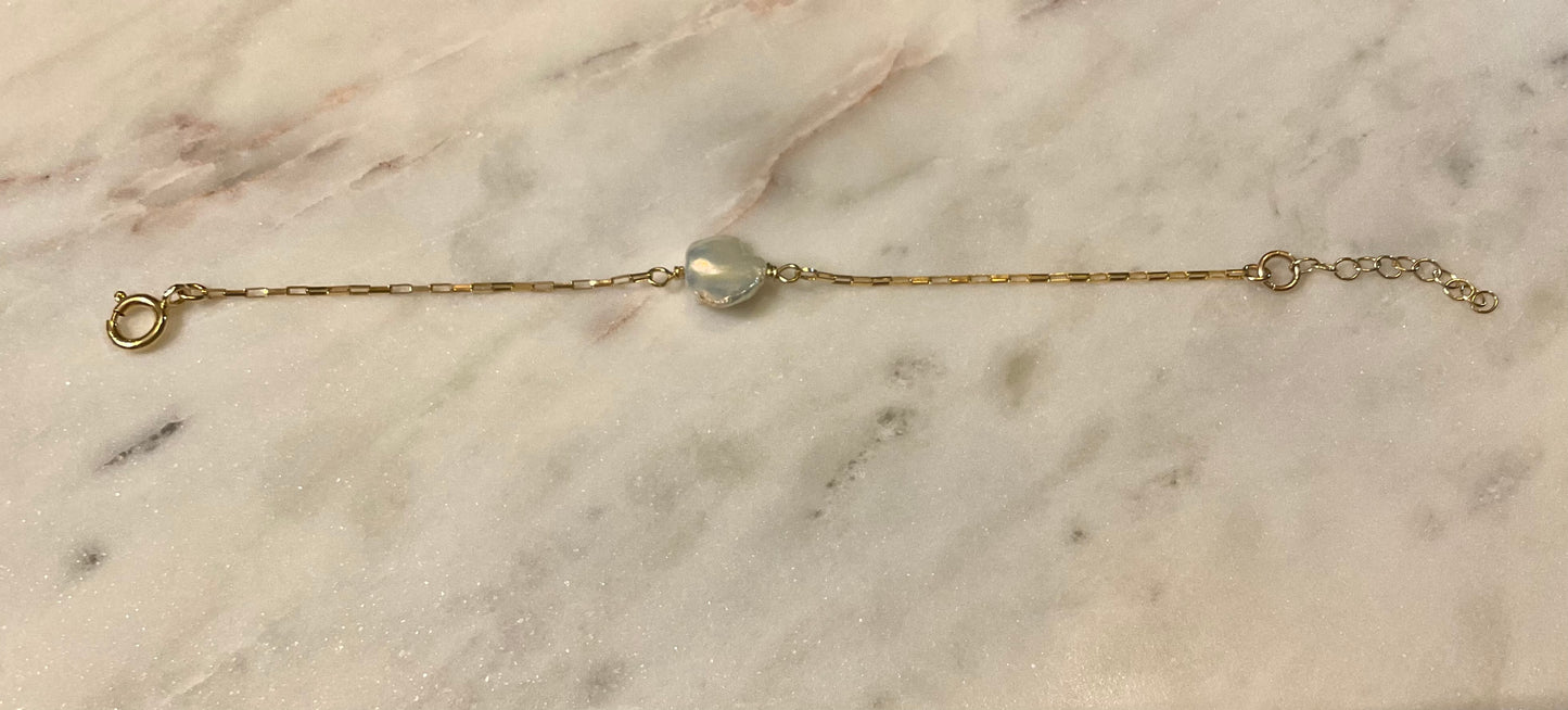 Single Keshi Pearl Bracelet - Small