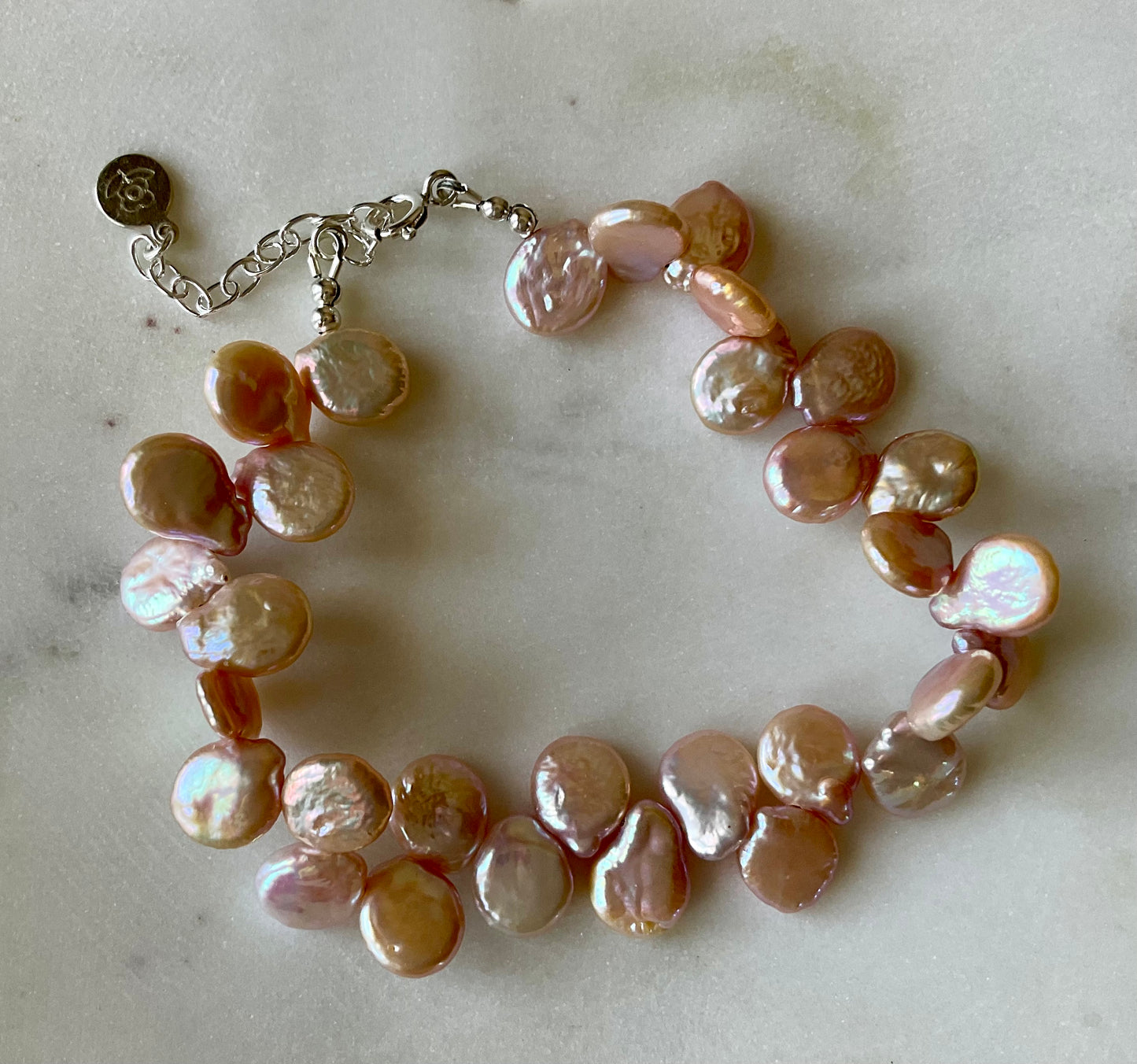 Pink Pearl Anklet - small size