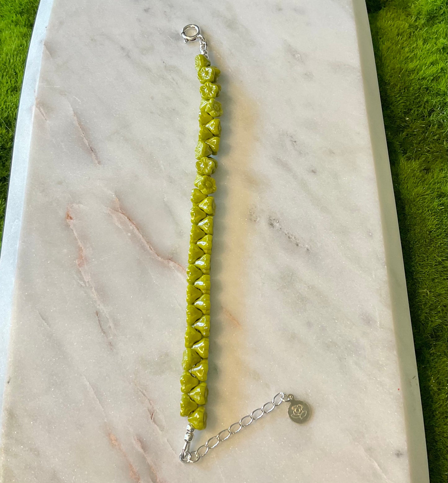 Flower Power Bracelet in Olive