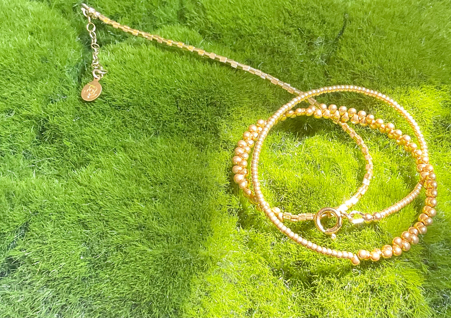 Gold Tone Wrap Bracelet/Necklace
