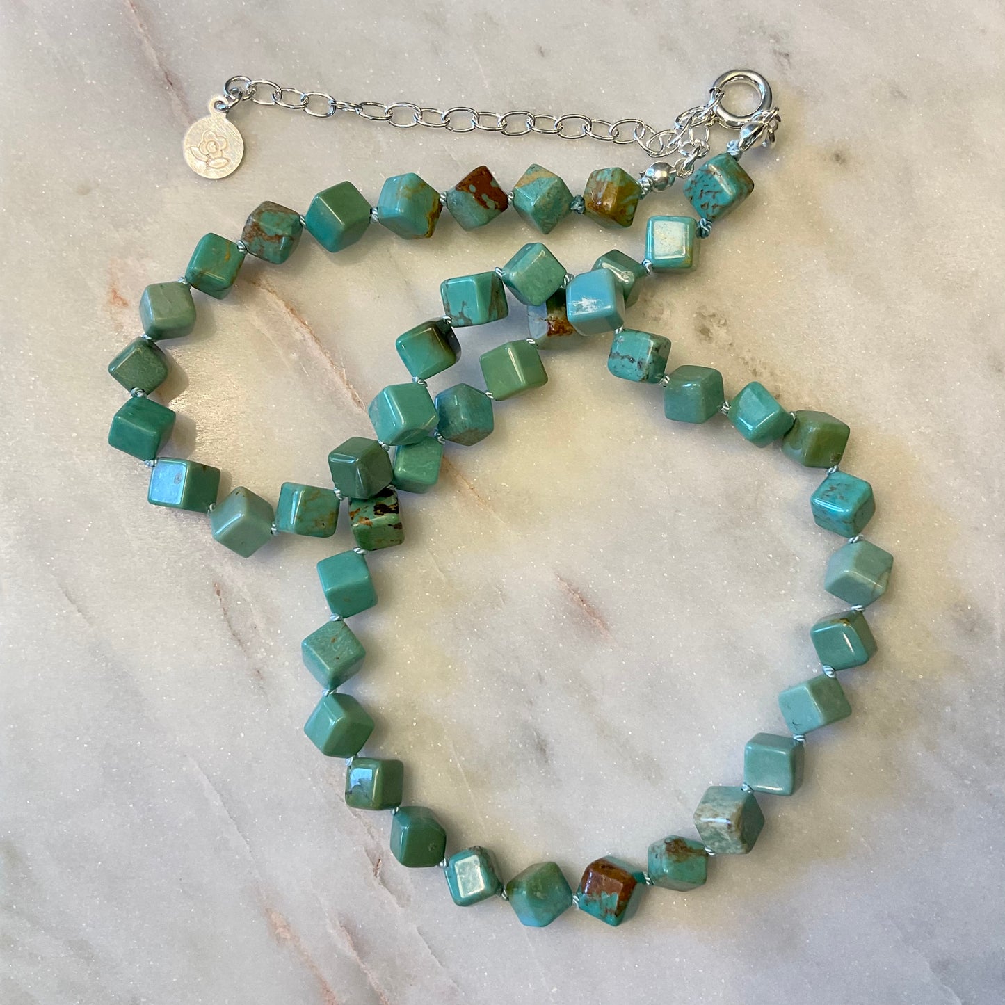 Turquoise Cube Necklace